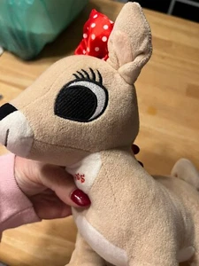 Rudolph The Red Nosed Reindeer Clarice Plush Bow Lights Sound Works EUC - Picture 1 of 8