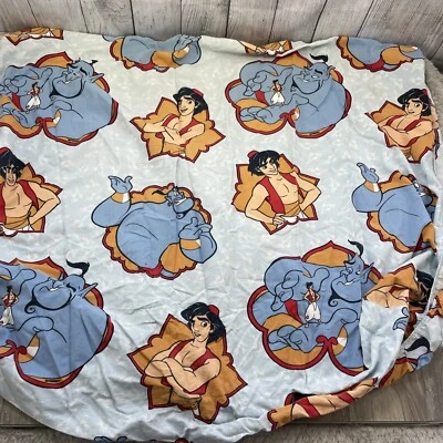 Sábana bajera vintage Aladdin Genie Disney ajustada de algodón *solo sábana bajera doble ajustada Foto 1 de 4
