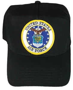CHAPEAU CHAPEAU ANCIEN LOGO OFFICIEL DE L'USAF AIR FORCE AVIATEUR SERVICE SERVICE DE SERVICE VÉTÉRAN - Photo 1/1