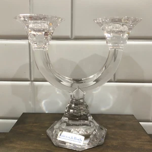 Villeroy & Boch Bleikristall Doppel Kerzenständer - 6 Zoll Dekor - 0001 - Bild 1 von 6