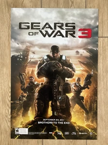 Impresión de póster promocional de videojuegos 12x18 exclusivo de Gamestop oficial de GEARS OF WAR 3 - Imagen 1 de 4