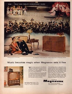 1958 Magnavox anuncio impreso fonógrafo The Diplomat Television Symphony Carnegie Hall - Imagen 1 de 1