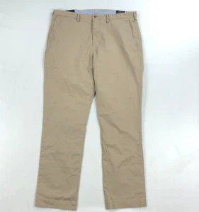 NEW Ralph Lauren Polo Chino Pants Men 38x32 Stretch Twill Khaki - Picture 1 of 14