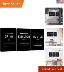 Framed Canvas Wall Art Success Quote, Office Wall Art, Black Large Poster, Po... - Picture 1 of 10