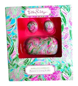 NIB Lilly Pulitzer Wireless Bluetooth Earbuds Coming In Hot Colorful Vibrant - Photo 1 sur 6