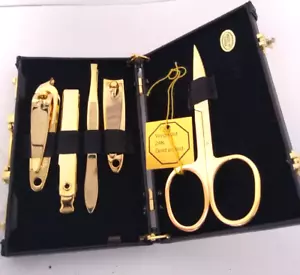 24 Kt Gold Plated Nail Care Kit in Mini Briefcase - Picture 1 of 4