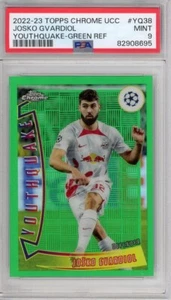 2022 Topps Chrome UCC #YQ38 Youthquake Green Refractor /99 Josko Gvardiol PSA 9 - Bild 1 von 2