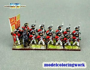 15 mm YM Guerra de los Siete Años WGS pintado Bulkeley Infantería Francesa FA18 - Imagen 1 de 5