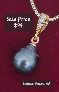 TAHITIAN SEA PEARL PENDANT #170 BEAUTIFUL NATURAL PEARL Fast Post from WA - Picture 1 of 4