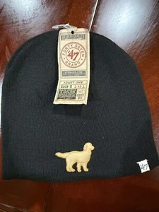‘47 Brand Beanie Black Blank Winter Hat Golden retriever OSFM - NWT - Picture 1 of 2