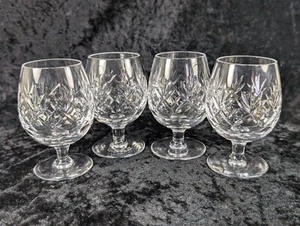 Webb Corbett/Royal Doulton Crystal Brandy Snifters Hand Cut Georgian Pattern x 4 - Picture 1 of 7