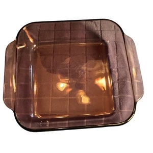 Piatto da forno vintage Pyrex mirtillo rosso 2,5 L quadrato in vetro - Foto 1 di 4