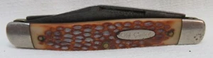 OLD CUTLER Knife Made in USA Two Blade Jigged DELRIN/Bone? Handles Carbon Steel - Picture 1 of 6