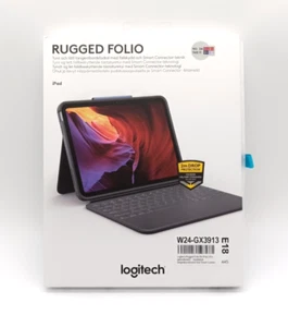 Logitech Rugged Folio Tastaturhülle Apple iPad 10. Gen - Grafit Nordic-layout - Bild 1 von 7