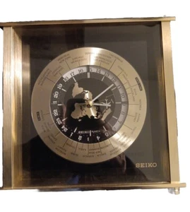 SEIKO Bespoke Quartz World Clock Flying Airplane 8.5ʺ Very Good Condition - Picture 1 of 2