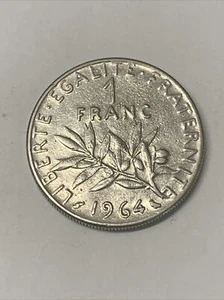 1964 Frankreich 1 Franc Olivenzweig Sämann Freiheit Gleichheit Bruderschaft - Bild 1 von 2