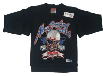 Sudadera De Colección Nueva Con Etiquetas Años 90 New England Patriots Cuello Redondo Niños Jóvenes Niños Pequeña 6-8 Foto 1 de 4