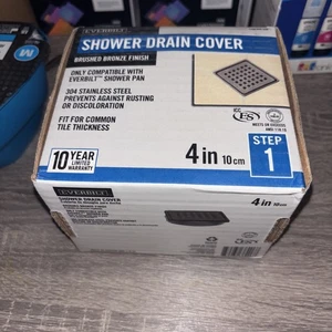Everbilt Watershield Shower System 4 in. Bronze Square Grid Drain Grate - Picture 1 of 4