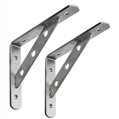 Heavy Duty Shelf Bracket,Welded Bracket,Stainless Steel 8 inches Non removable - Image 1 of 4