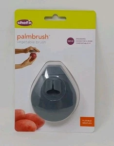 Chef’n PalmBrush Vegetable Fruit Brush Marble Grey Color 3.5” x 3” x 1.5” NEW - Picture 1 of 3