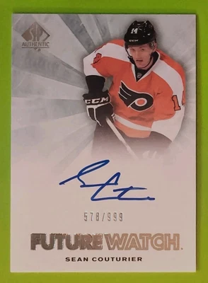 SEAN COUTURIER FUTURE WATCH 2011-12 UD SP AUTHENTIC AUTO /999 ROOKIE #246 FLYERS - Image 1 of 4