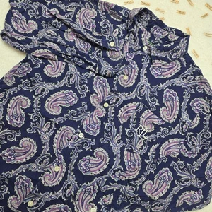 Lauren Ralph Lauren Hemdblusenkleid Paisley Print Button Down Baumwollmischung Small - Bild 1 von 13
