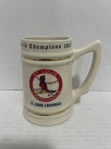 TAZZA BIRRA CERAMICA S. LOUIS CARDINALS WORLD SERIES CHAMPIONS 1982 OZZIE - Foto 1 di 4