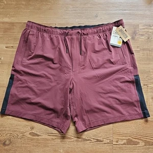 Duluth Trading Co Bullpen gefütterte Corralling Shorts 9" Herren Größe 2XL burgunderrot neu mit Etikett - Bild 1 von 6