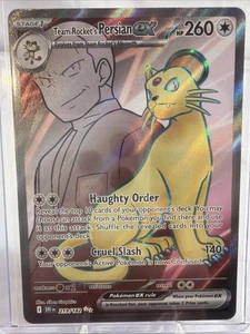 Pokémon TCG Destined Rivals Team Rocket's Persian Ex 219/182 Ultra Rare Full Art - Bild 1 von 2
