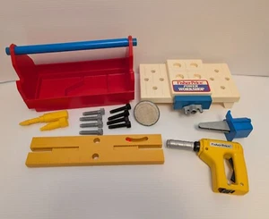 Vintage Fisher-Price Power Workshop with Box | Complete | Drill Does NOT Work - Picture 1 of 9