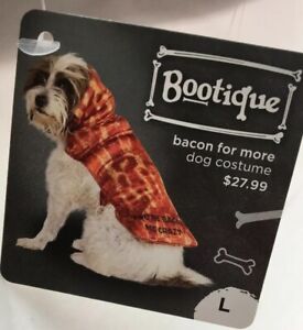 BACON DOG COSTUME L LARGE OUTFIT BOOTIQUE CLOTHES 17-19” INCH PET COAT SHIRT NEW