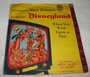 Disneyland Theme Song TV Show 45 Rpm Record Wish Upon A Star - Picture 1 of 4