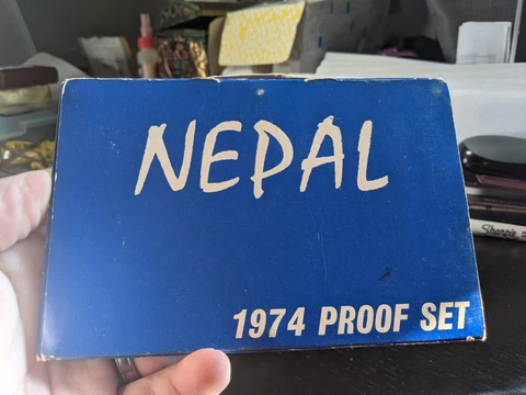Nepal 1974 Proof Set with COA - Several Toners! Cover
