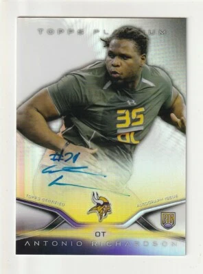 antonio richardson 2014 topps platinum rookie auto vikings - Image 1 of 2