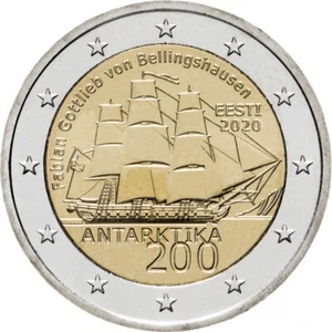 2 Euro 2020 Estonia,200th anniversary - Discovery of the Antarctic - Picture 1 of 1