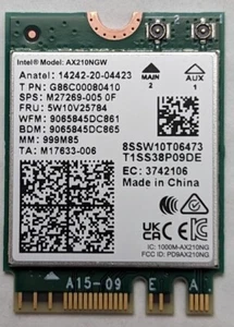 Intel WiFi 6E AX210NGW M.2 WiFi Card 802.11ax wifi Bluetooth 5.2 for Win 10/11 - Picture 1 of 11