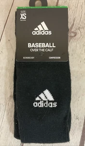 Adidas Cushioning Arch & Ankle Compression Baseball Socks Black XS 9C-1Y - Picture 1 of 11