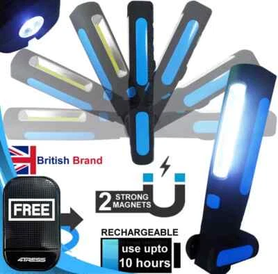 Rechargeable LED Work Light Torch 3W COB Inspection Lamp Stoplight - Image 1 of 4