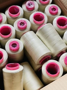 50 Big Spools BUTTERMILK Color Serger Overlocker Quilting Sewing Threads T27 S/2 - Picture 1 of 7