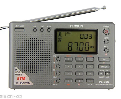 TECSUN PL-380 (Grey Color) DSP PLL World Band Radio ENGLISH VERSION  - Image 1 of 4