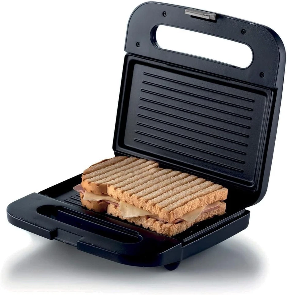 Ariete 1971 Tostiera 750W Antiaderente Piastra Toast Panini Grill Compact Nero