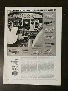 Vintage 1961 Sperry SP-3 Automatic Pilot Full Page Original Ad - Picture 1 of 1