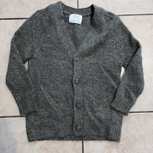Zara Kids Dark Grey Knitted Cardigan Front Button Size 8-9 - Picture 1 of 8