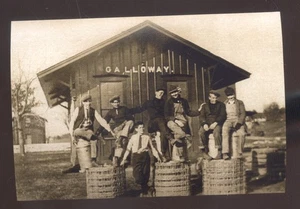 REAL PHOTO GALLOWAY MISSOURI RAILROAD DEPOT TRAIN STATION POSTCARD COPY - Picture 1 of 1