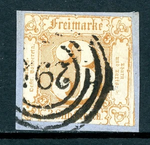 Germany States 1863 Thurn & Taxis North Dist 3 sgr Bister Sc #20 VFU O754 - Picture 1 of 6