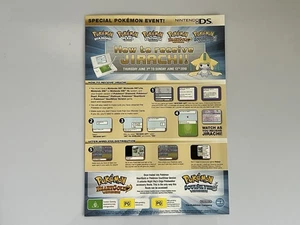 Nintendo Australia 2010 Promotional Flyer Pokemon Jirachi Download SoulSilver - Bild 1 von 4