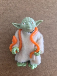 Vintage 1980 Lt Green Star Wars Yoda With Orange Snake Original Kenner Hong Kong - Bild 1 von 6
