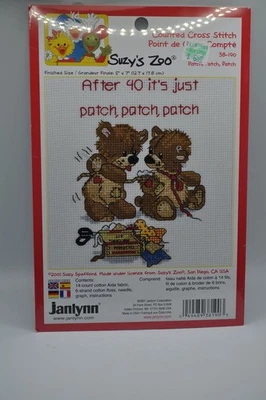 Kit de punto de cruz contado Suzy's Zoo #38-190 2001 Janlynn sellado después de 40 parche Foto 1 de 4