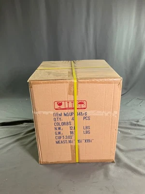 Paquete de 4 lámparas de mesa decorativas de vidrio y metal marrón CAL Lighting UP-941/6-BS Foto 1 de 4