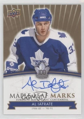 2017 Upper Deck Toronto Maple Leafs Centennial Leaf Marks Al Iafrate Auto - Image 1 of 2